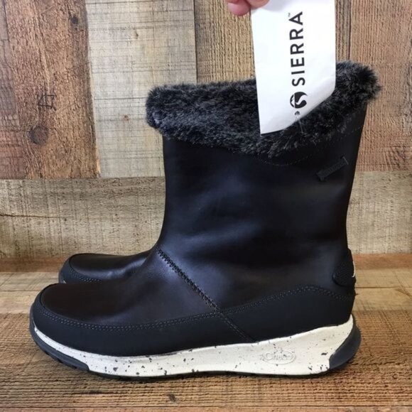 Chaco Black Borealis Mid Winter Bootis Womens 6.5 Hiking‎ Shoes Waterproof - Picture 9 of 14